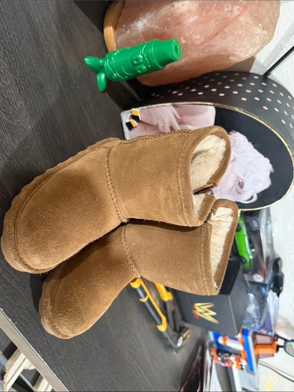 BearPaw Toddler Suede-Look Cozy Boots in Brown